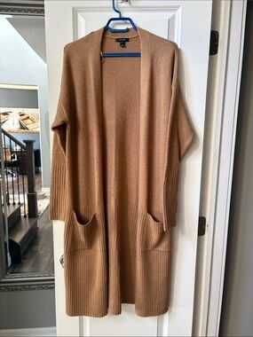 RW&CO. Camel Open-Front Cardigan